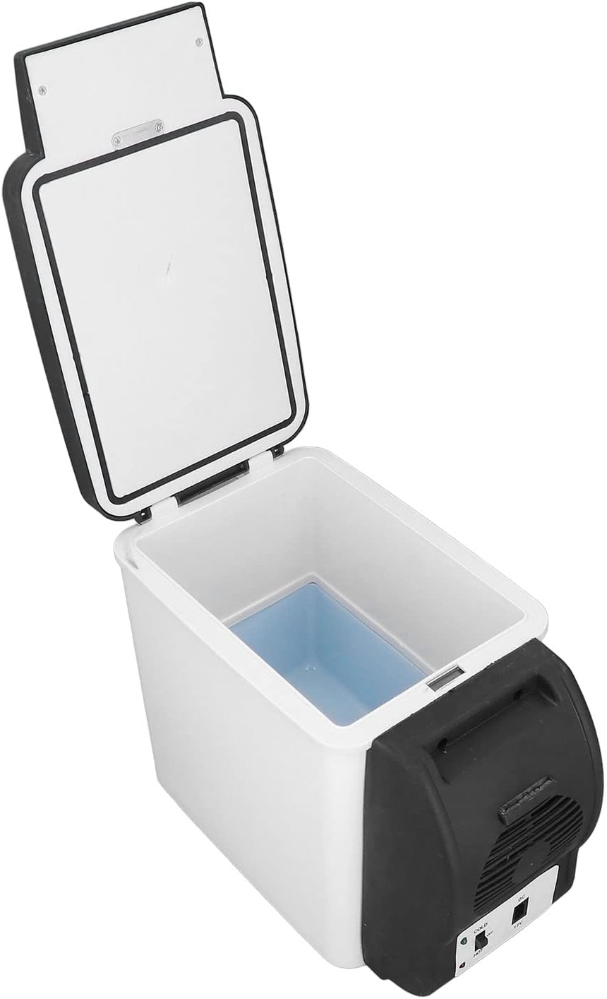 Portable Car Cooler, Mini Sized Portable Freezer 6L 12 Volt Car Fridge Multifunctional Food Grade Inner Liner Portable Car Cooler for Camping Truck Travel RV and Boat
