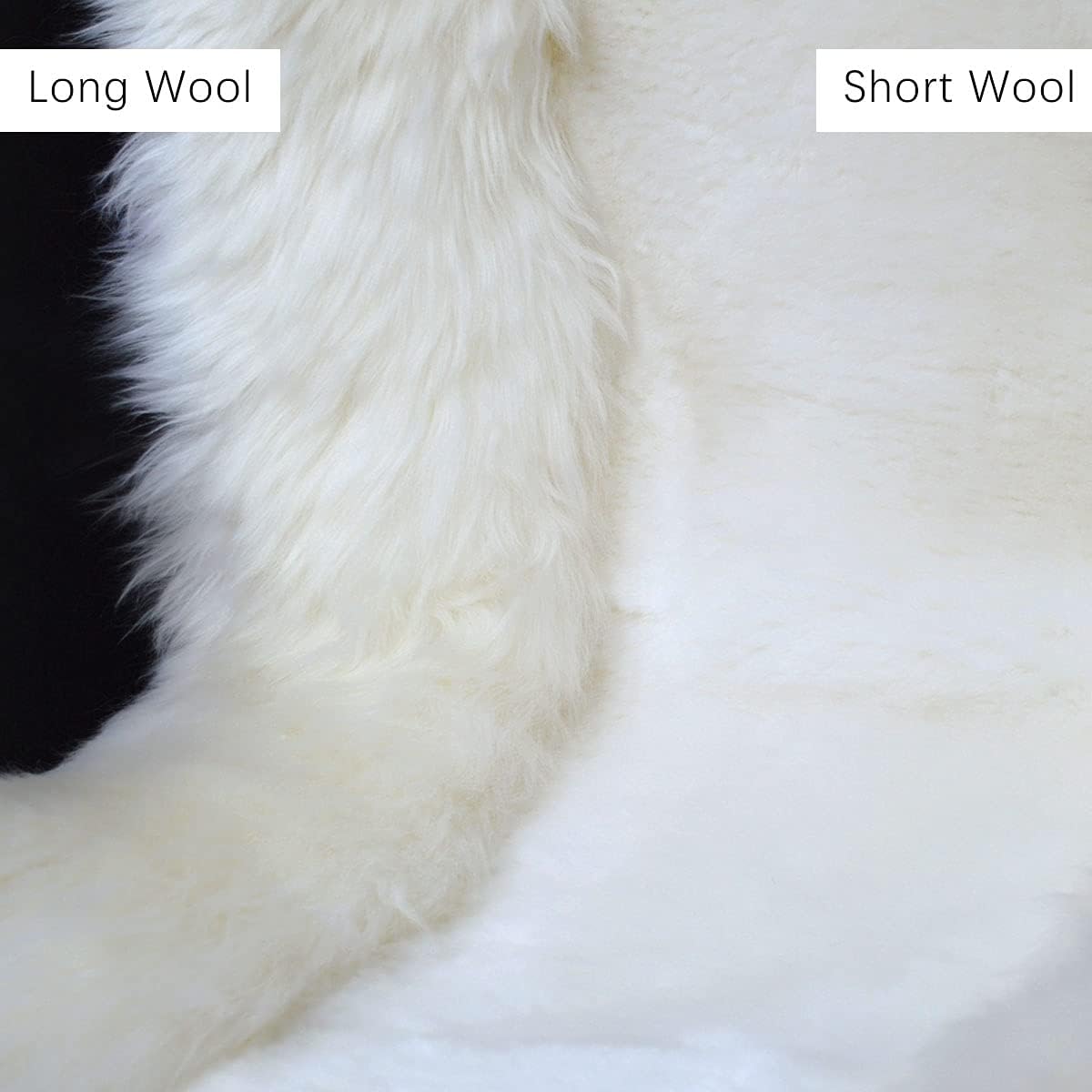 Gracefur Sheepskin Car Seat Cover Genuine Wool Seat Cover Fluffy Fur Front Seat Covers Fits Cars, Trucks, SUV, or Van (White)