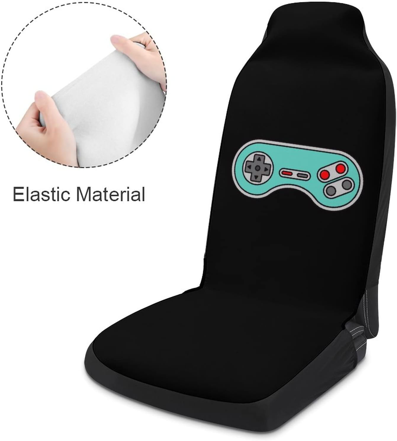 Retro Video Game Controller Car Seat Cover Cute Front Seats Protector Covers Interior Accessories Universal Fits Most Cars 2PCS