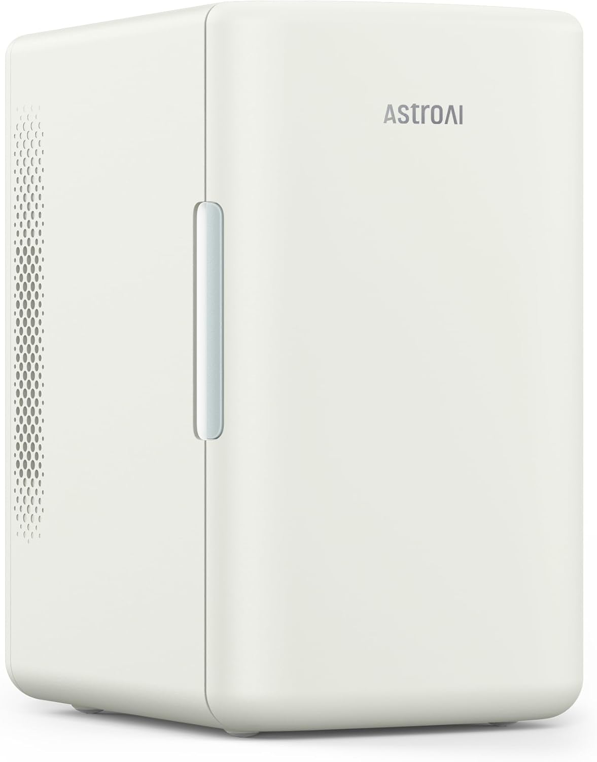 AstroAI Mini Fridge 2.0 Gen, 6 Liter/8 Cans Makeup Skincare Fridge 110V AC/ 12V DC Portable Thermoelectric Cooler and Warmer Little Tiny Fridge for Bedroom, Cosmetics, Christmas (Beige)