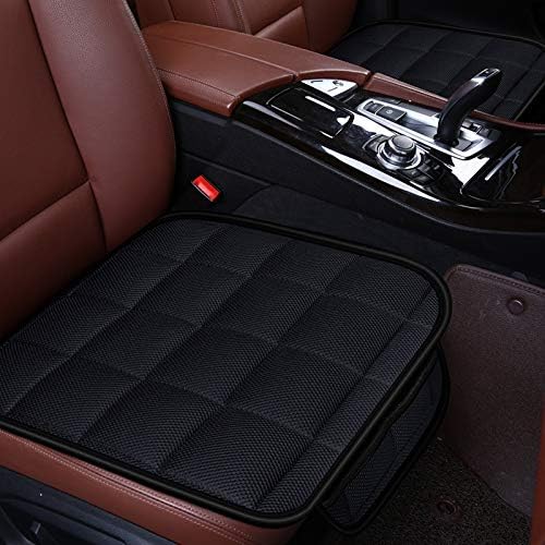 DuoDuoBling Car Seat Cushion Pad for Car Driver Seat Office Chair, Computer Chair with Non Slip Bottom Memory Carbon Seat Cushion (Black, 1 Front)