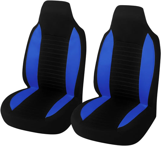 Moly Magnolia Car Front Seat Covers, Blue, Mesh, Universal Fit, Compatible with Car, Truck, Van, SUV, Automotive Front Seat Cover Pair