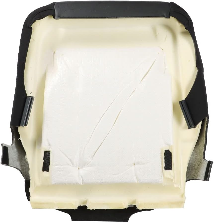 munirater LH Driver Side Bottom Cloth Seat Cover (Black) and Foam Cushion Pad Replacement for Silverado 2007-2014 1500 2500HD 3500HD