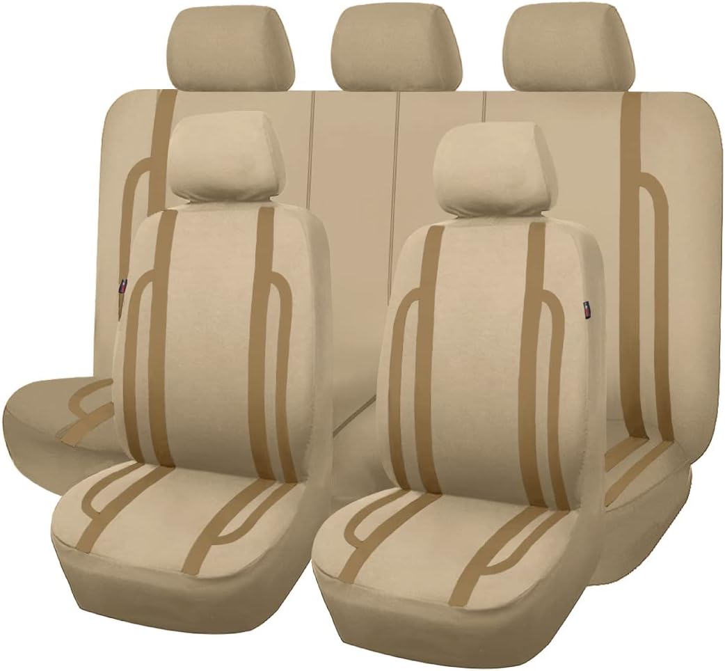 Flying Banner car seat Covers Set Front Rear Breathable Sport Fashion Rear Bench Split 40/60 50/50 60/40