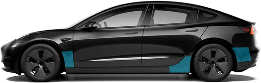 ZHUAIYA Pre-Cut Paint Protection Film Bra, Clear Protective Film (PPF) Compatible with Tesla Model 3 (2017-2023) Front Door, Rear and Most Facial PPF Film Kit Tools, 7.5 Mil Thick