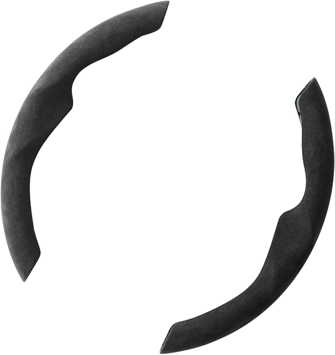 Alfanxi Car Accessories Alcantara Material Steering Wheel Cover&Door Panel&Key Covers&Holders Compatible with Tesla Model 3/Y/S (A3:Segmented Steering Wheel Cover)