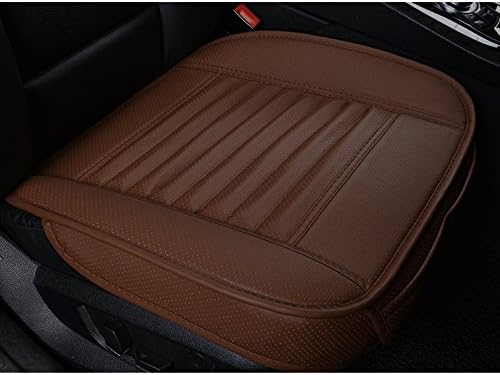 HCMAX Car Interior Seat Cushion Cover Edge Wrapping Pad Mat for Auto Car Supplies PU Leather [Without Backrest] Brown 3 Pack