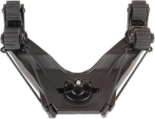YakAttack DoubleHeader with Dual RotoGrip Paddle Holders | Offset Kayak Paddle Holder | Multi-Accessory Track Mount | Includes SnapNStrap Tethers | Compatible with GearTrac & Most Kayak Tracks
