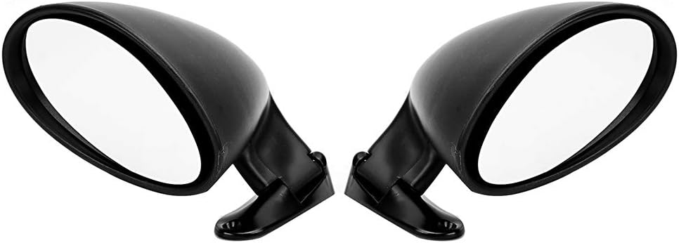 Fydun Pair Rearview Mirror Oval Side ABS Shell Car Style Left Side Mirror