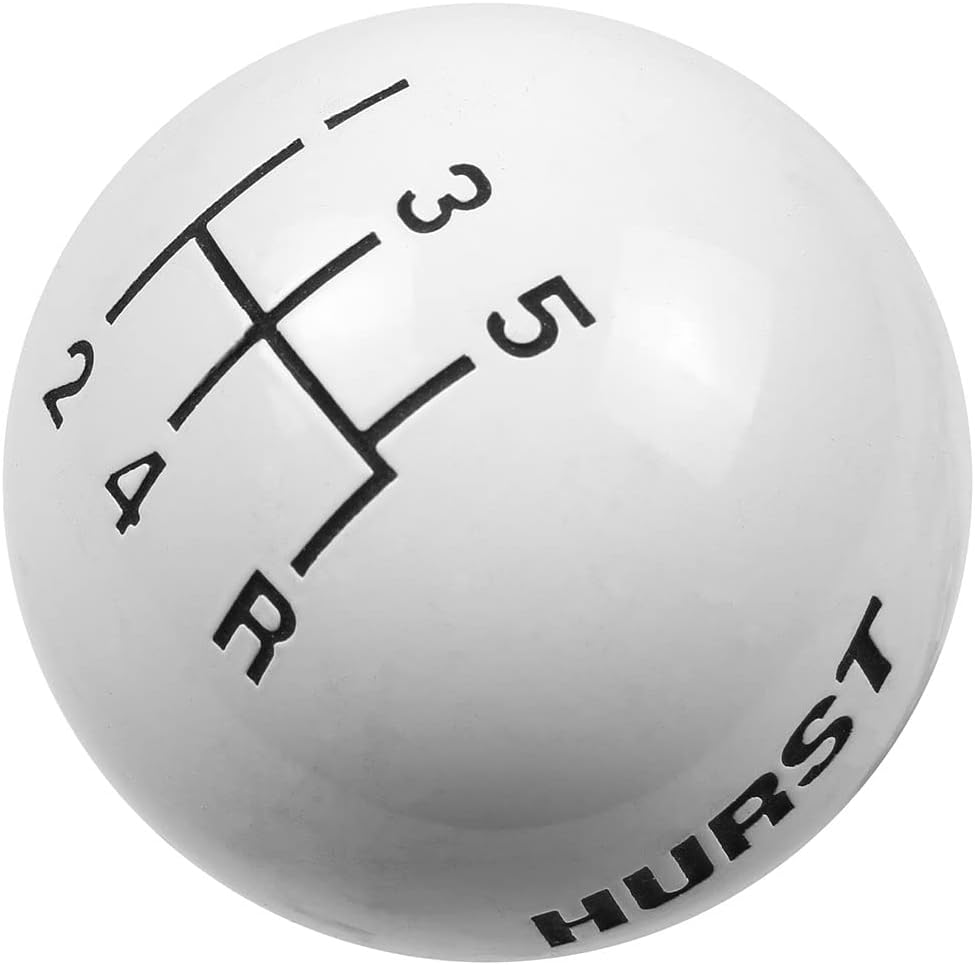 Hurst 1630025 White 5-Speed Replacement Shifter Knob