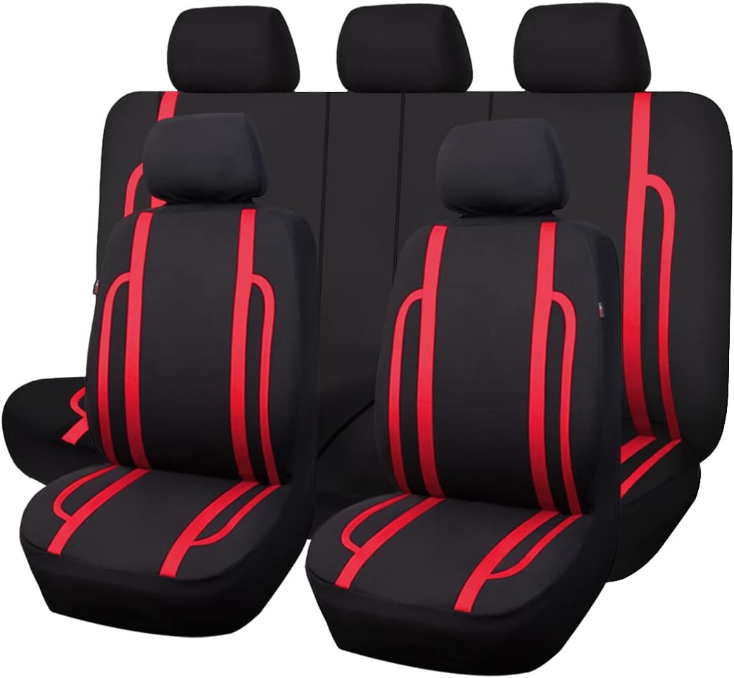 Flying Banner car seat Covers Set Front Rear Breathable Sport Fashion Rear Bench Split 40/60 50/50 60/40