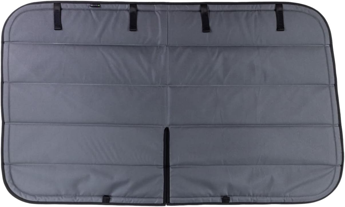 VanEssential Insulated Blackout Crew Window Cover Designed for Ford Transit Van Year 2015 to Current with NO Plastic Trim - Cool Gray