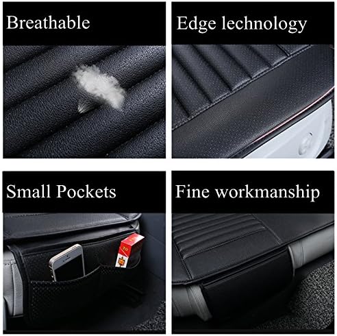 HONCENMAX Car Interior Seat Cushion Cover Pad Mat for Auto Car Supplies PU Leather Bamboo Charcoal [Without Backrest] - 2+1 Front & Rear Seat Covers