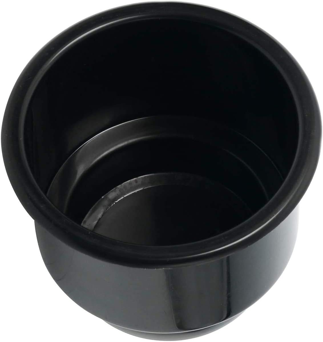 NovelBee Boat Cup Holder Insert Round Hard Plastic Drink Cup Holder Universal Black with Drain for Boat Truck Car Camper RV (10pcs)