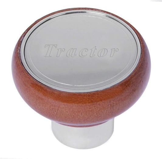 GG Grand General 96021 Wood Air Valve Control Knob with Stainless Steel Tractor Script