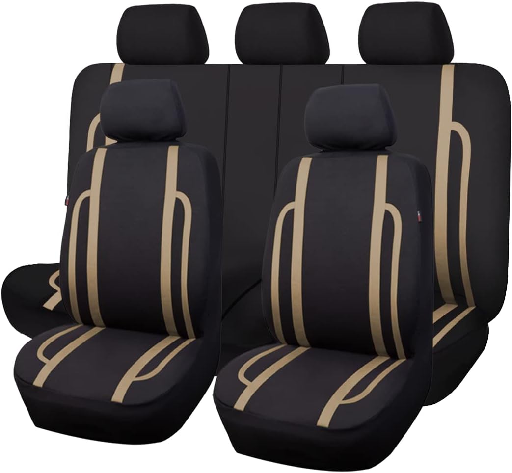 Flying Banner car seat Covers Set Front Rear Breathable Sport Fashion Rear Bench Split 40/60 50/50 60/40