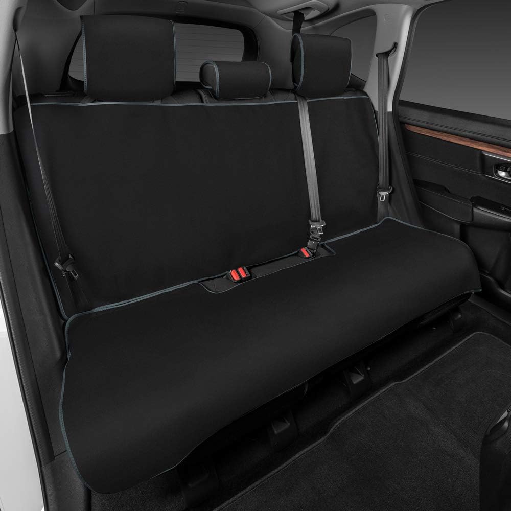 BDK Antimicrobial Car Seat Cover for Rear Bench Seats – Silver Ion Infused Fabric Protects Against Growth of Bacteria on Surface, Easy to Install with Fits Most Cars Trucks and SUV