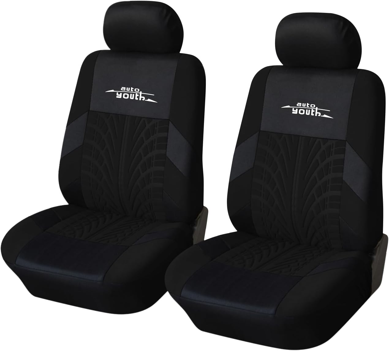 AUTOYOUTH Car Seat Covers for Front Seats, Breathable and Washable Bucket Seat Covers for Cars, Truck, SUV, Vans Airbag Compatible Automotive Interior Covers, Orange