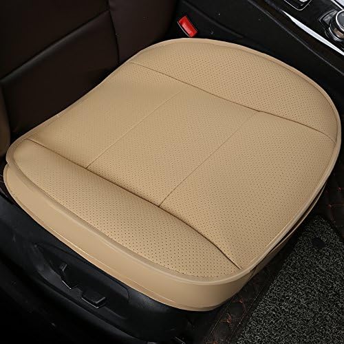 HONCENMAX Car Seat Cover Cushion Pad Mat Protector for Auto Supplies for Sedan Hatchback SUV PU Leather [Without Backrest] 2+1 Front Seat Covers&Rear Seat Cover