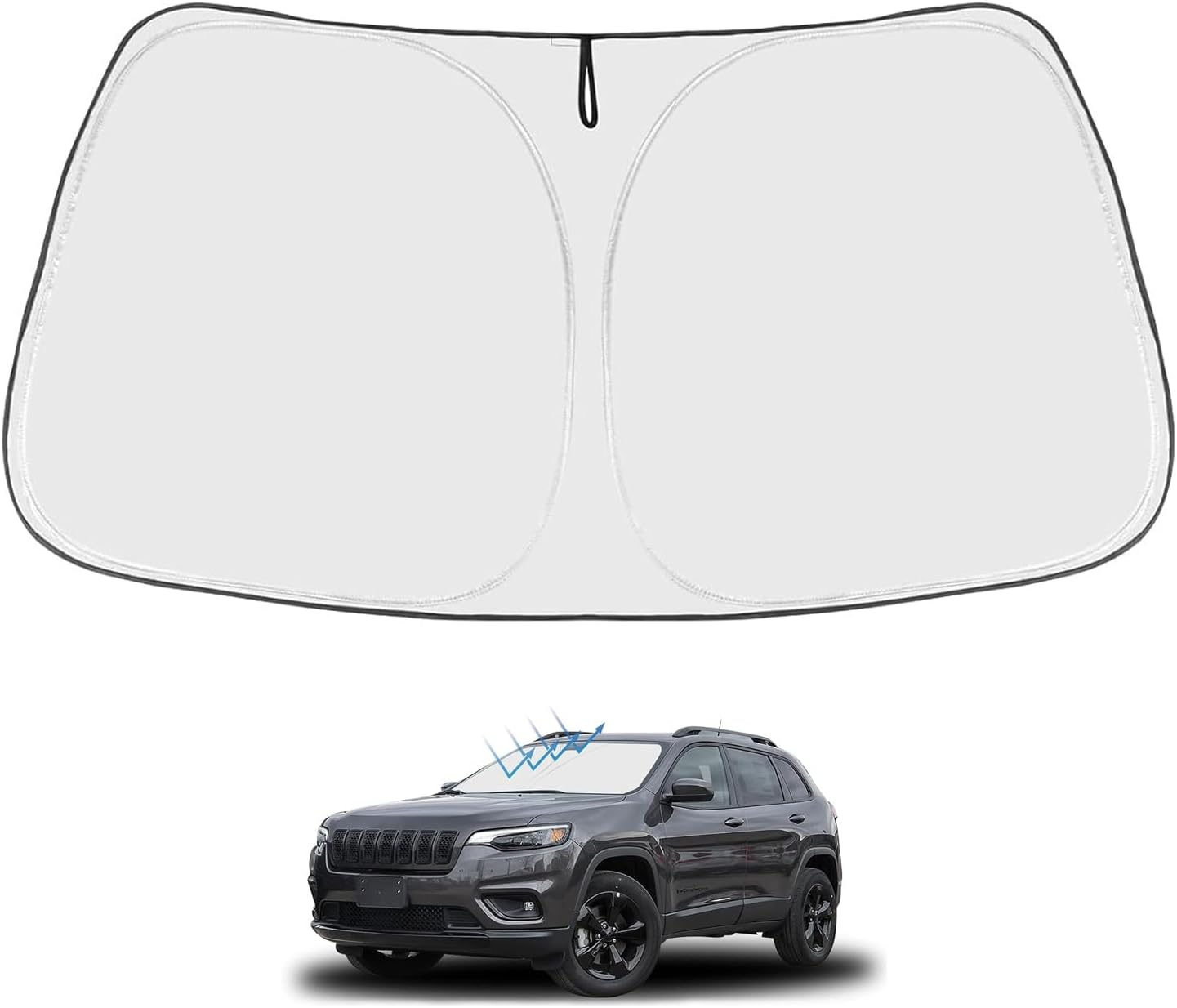 Proadsy Front Windshield and Side Windows Custom Fit 2018-2025 Freightliner Cascadia, Semi-Truck Semi, Commercial & Big Rig Truck Sun Shade Foldable Sun Protector Privacy Cover 2025 Upgrade