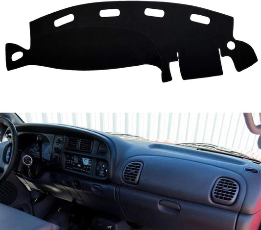 HanLanKa Dashboard Cover Dash Cover Mat Pad Compatible with Dodge Ram 1500 2500 3500 1998 1999 2000 2001 (Ram 98-01, Black)