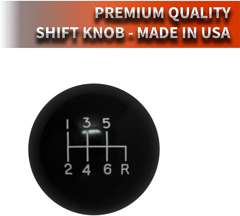 Speed Dawg M501JP-EW-6RDR-UM Jeep Officially Licensed 6 Speed Reverse Lower Right Shift Knob for 2007-2018 Wrangler JK, Black/White