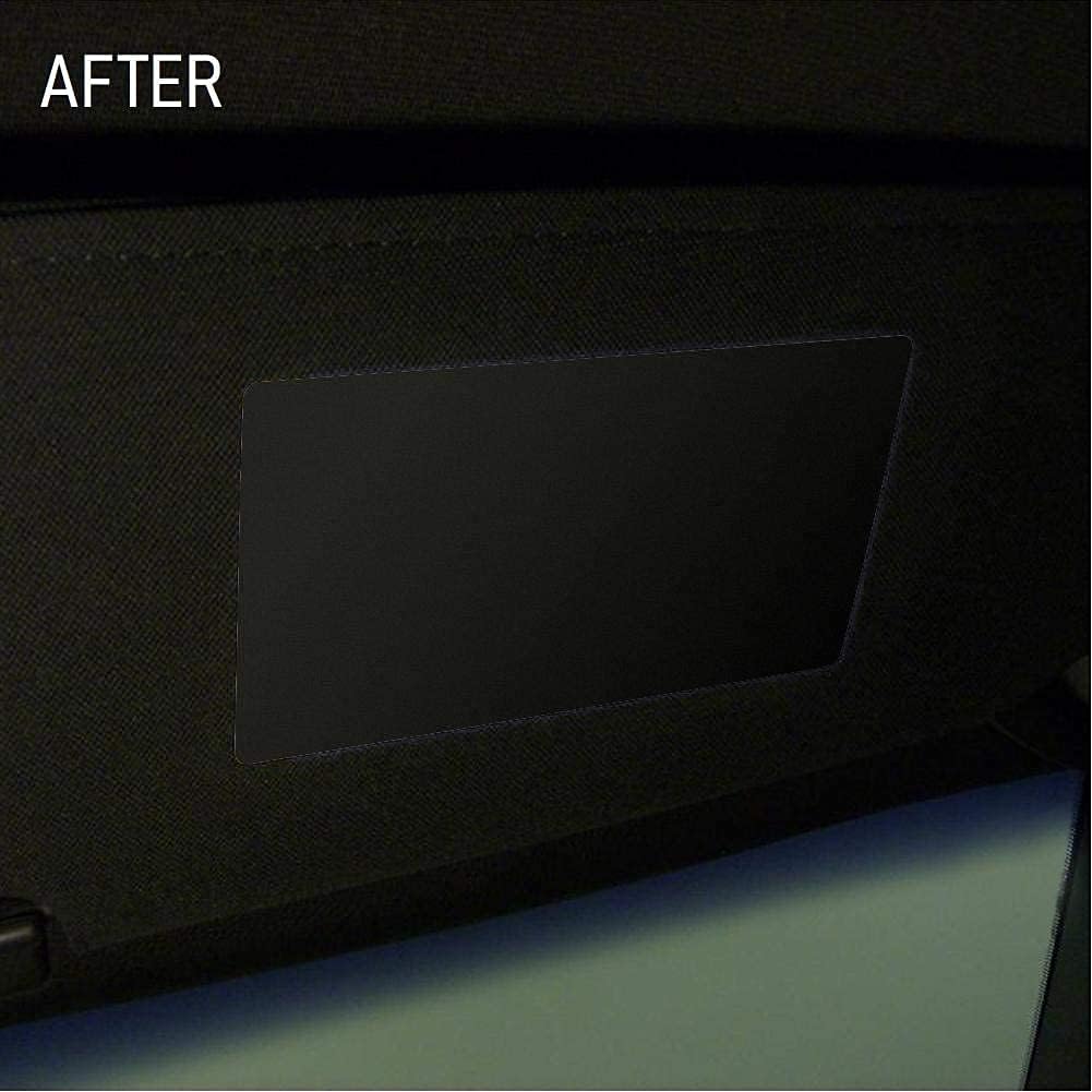 Universal Sunvisor Warning Label Covers - Jet Black - Peel & Stick Sun Visor Cover Up for All Cars, Trucks, SUV, Van, Sports Car