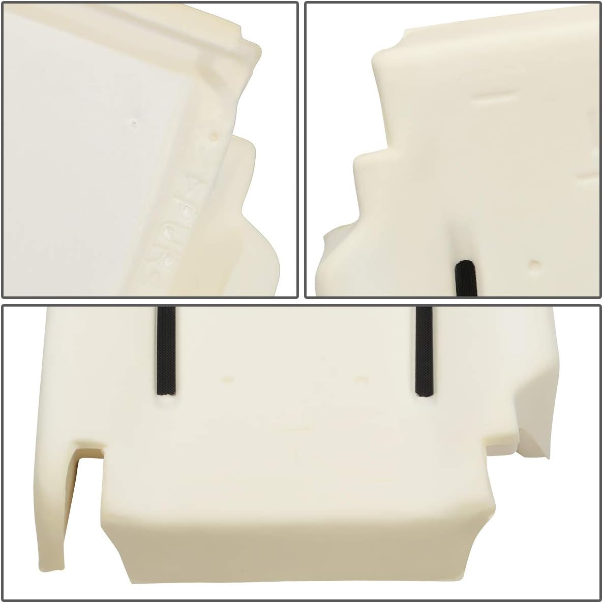 DNA MOTORING ZTL-Y-0135 Driver Side Bucket Seat Bottom Lower Cushion Pad, White