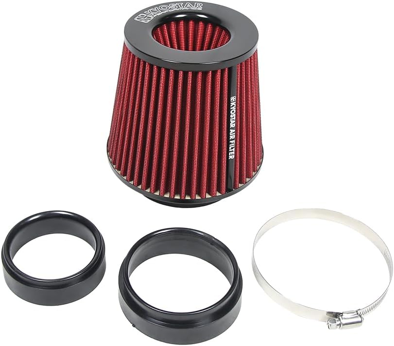 Kyostar 6 Inch (152mm) Neck High Flow Inlet Cold Air Intake Cone Replacement Dry Air Filter Black