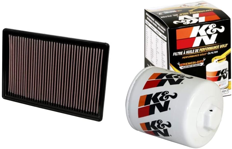 K&N Engine Air Filter + K&N Premium Oil Filter | Compatible with 2002-2019 Dodge Ram Truck V6/V8/V10 & Select Vehicle Models