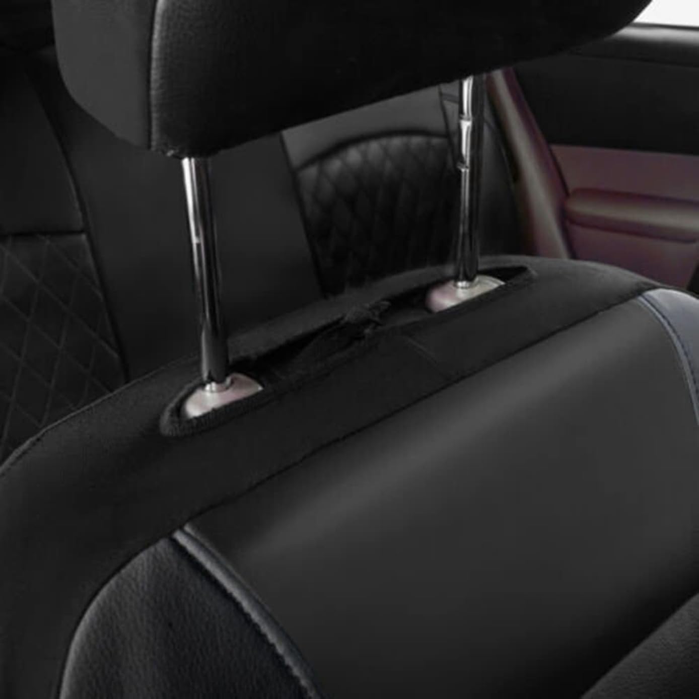Leather Car Seat Covers Full Set for Hyundai Santa Fe TM/DM/CM/SM 2001-2025, Set Automotive Seat Protector Waterproof Nonslip Cushion Car Seat Cover,B