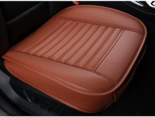 HCMAX Car Interior Seat Cushion Cover Edge Wrapping Pad Mat for Auto Car Supplies PU Leather [Without Backrest] Brown 3 Pack