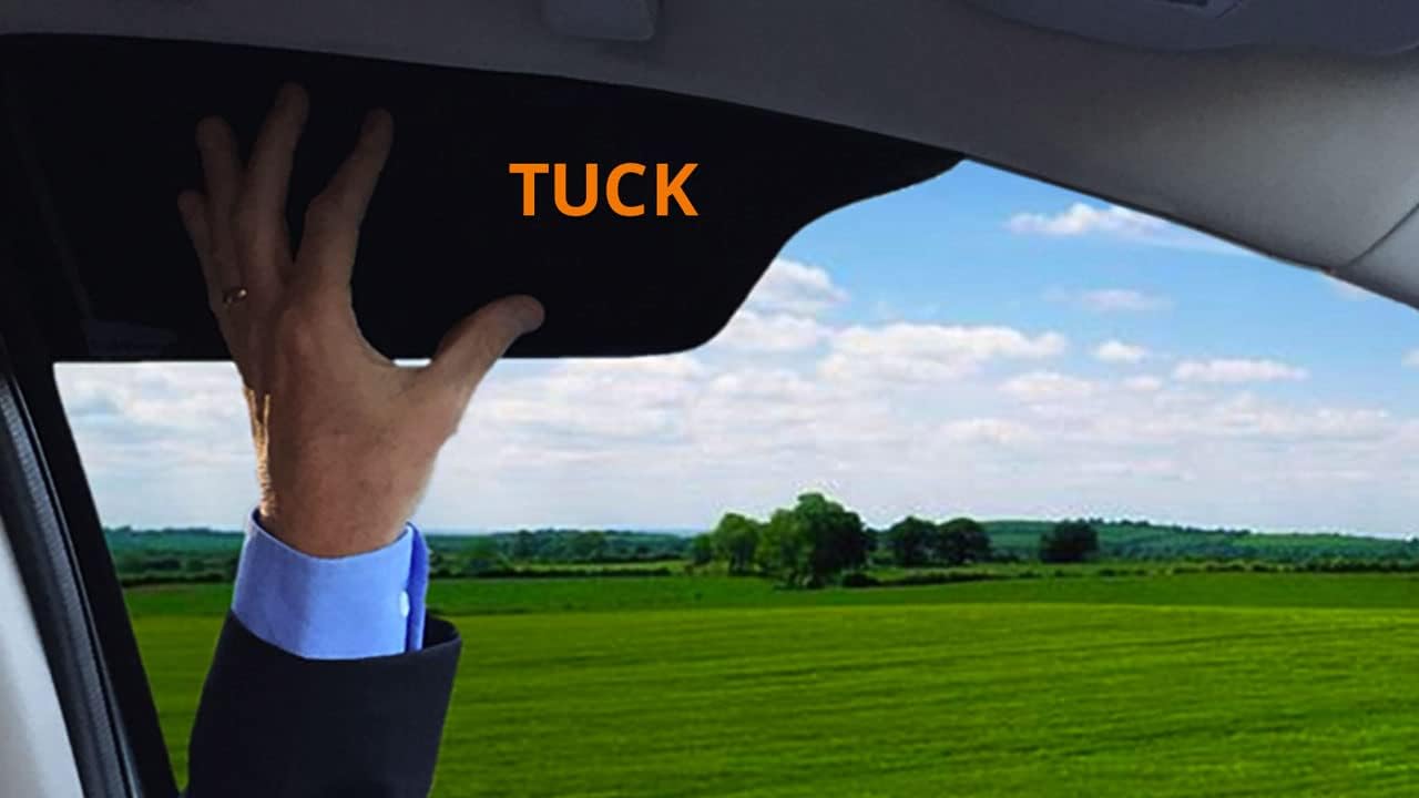 TuckVisor Windshield Sunshade for Car Sun Window Shade Visor Shades Sunshade Visors Extender (2 Pack)