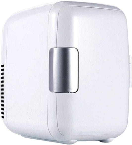 Energy Saving Portable Fridge 12V 4L Car Refrigerator 2 Layer Car Fridge Cooler Warmer Portable AC/DC Powered Camping Fridge Makeups Storage Freezer (Color Name : White)