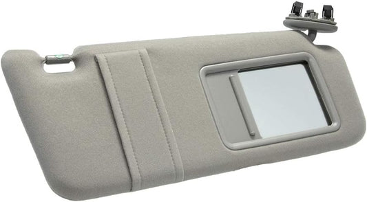 Right Passenger Side Sun Visor Replacement for 2007 2008 2009 2010 2011 Toyota Camry & Camry Hybrid Without Sunroof (Gray)