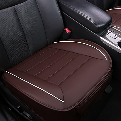 HONCENMAX Car Seat Cover Cushion Pad Mat Protector for Auto Supplies for Sedan Hatchback SUV PU Leather [Without Backrest] 2+1 Front Seat Covers&Rear Seat Cover