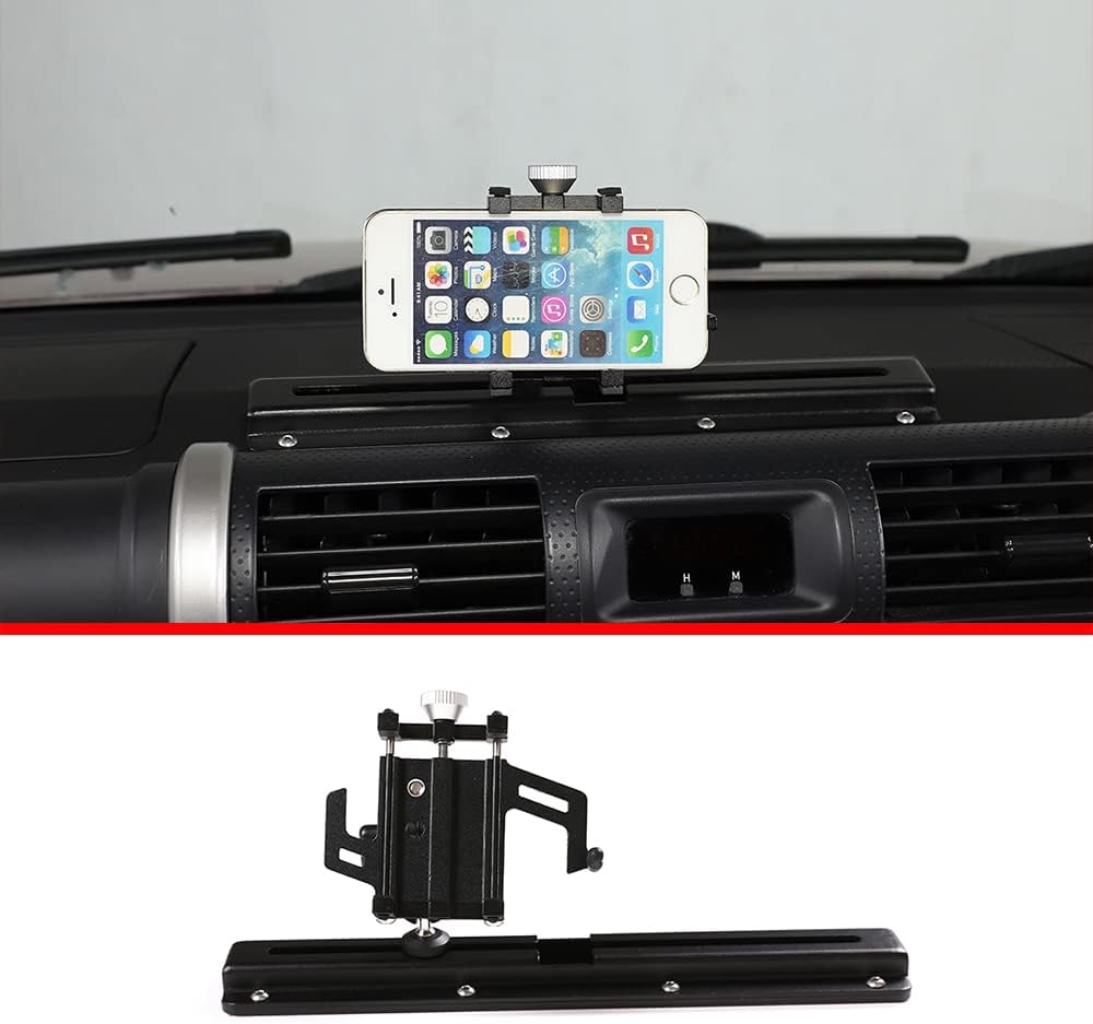 LLKUANG Car Instrument Panel Track Mobile Phone Holder Trim for Toyota FJ Cruiser 2007-2021 Central Control Air Vent Multifunctional Mobile Phone Holder (Style 1)
