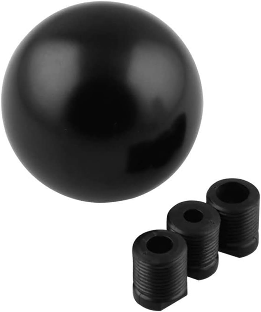 RYANSTAR Universal Acrylic Shift Head Cute Fortune Lucky Cat Round Ball Shift Knob Manual Gear with 3 Thread Adapters M12X1.25 M10X1.5 M10X1.25 M8x1.25 Adapter for Car Repair Refit