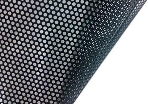 VViViD One-Way Perforated Black Vinyl Privacy Window Film Adhesive Glass Wrap Roll (25ft x 48 inches)