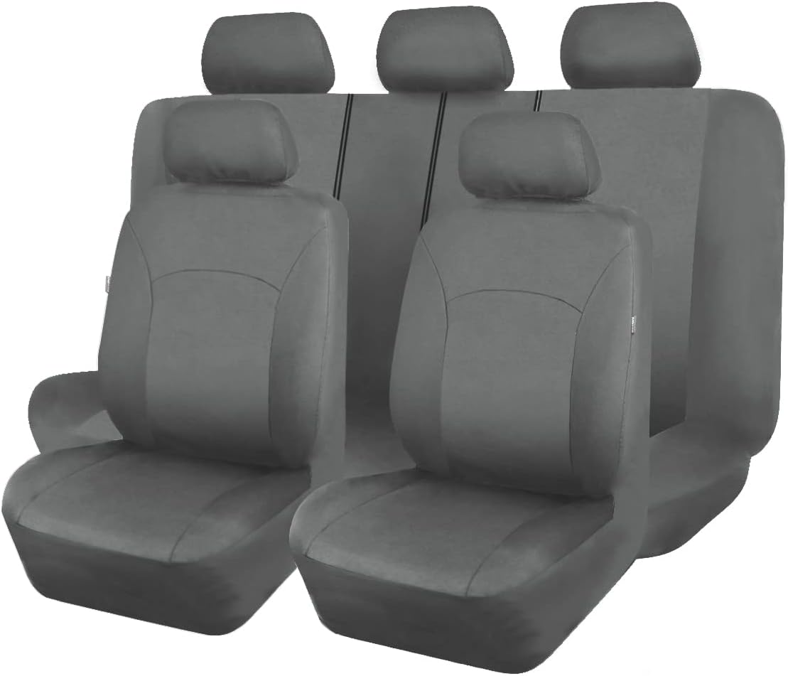 Flying Banner Car Seat Covers Front Seats Rear Bench Polyester Car Seat Protectors Easy Installation Split Rear Bench Classic Man Lady Truck (Comp Set, Pink Black and Light Pink.