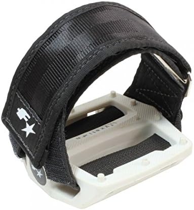 Fyxation Gates Pedal Strap Kit with White Pedal and Black Straps