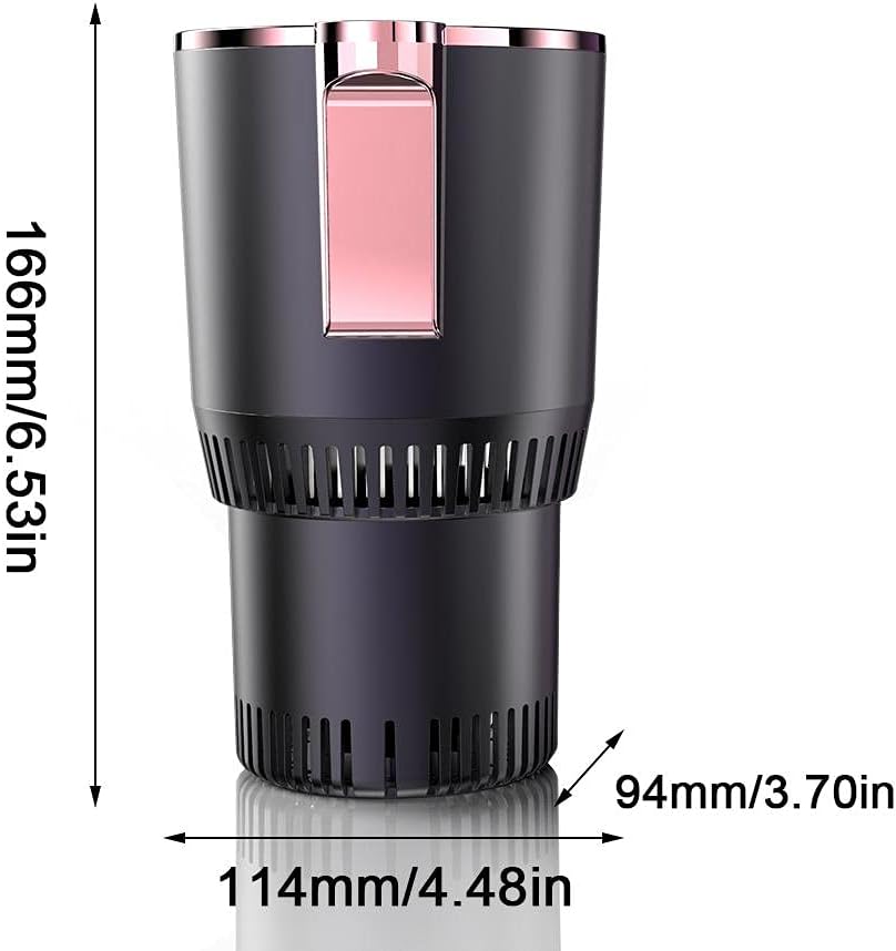 Car Cup Warmer Cooler 2 in 1 Auto Car Cup Holder Smart Cooler Warmer Heater Car Cooling and Heating Cup Holder for Coffee Beverage Milk (Purple gold)