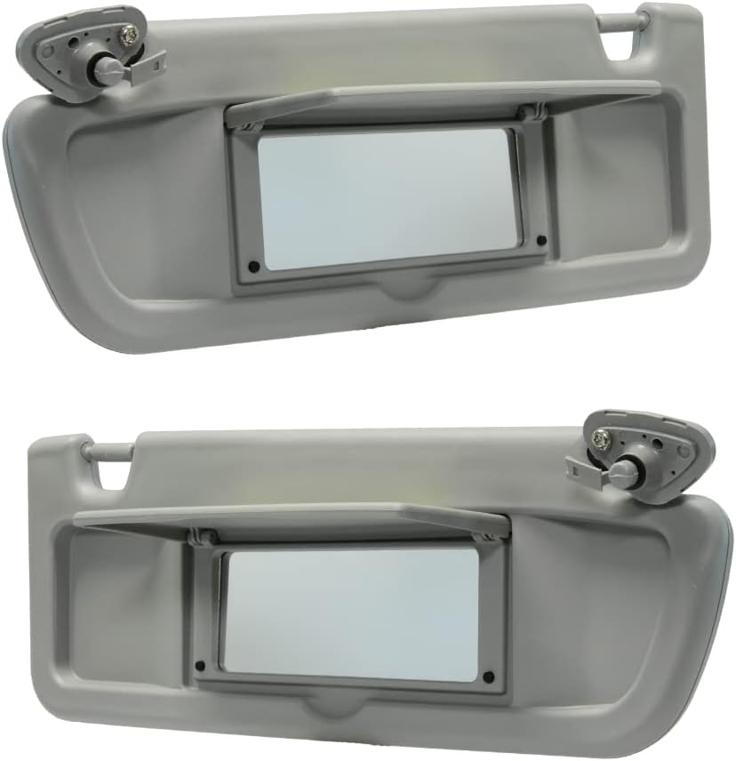 Left Driver Side & Right Passenger Side Sun Visor Replacement for 2006 2007 2008 2009 2010 2011 Honda Civic EX LX Sedan SI Coupe 83280-SNA-A01ZA 83230-SNA-A01ZA Sun Visor Assembly (Atlas Gray)