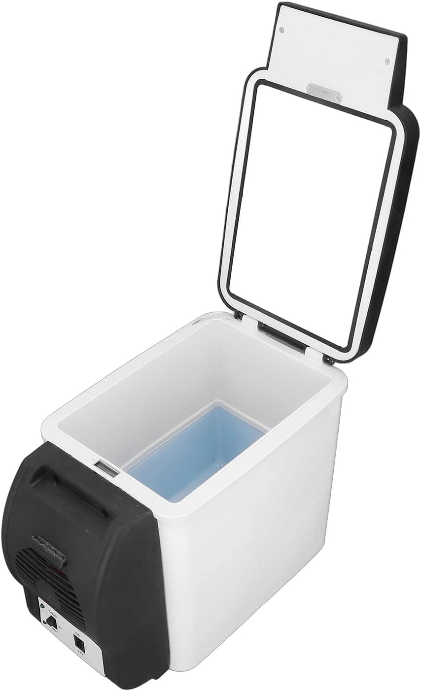 Portable Car Cooler, Mini Sized Portable Freezer 6L 12 Volt Car Fridge Multifunctional Food Grade Inner Liner Portable Car Cooler for Camping Truck Travel RV and Boat