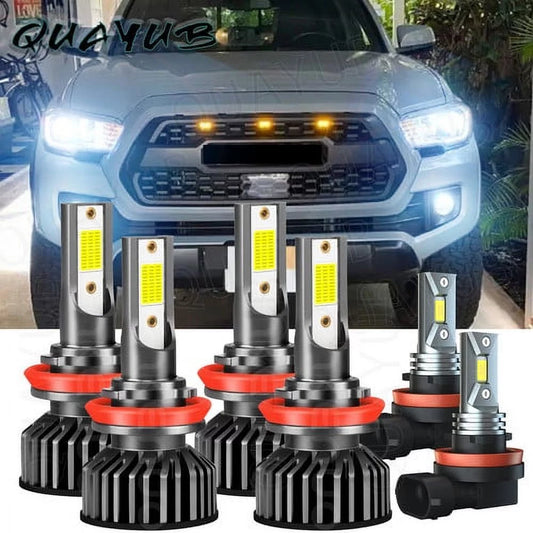 For Toyota Tacoma 2016-2023 6x 6000K LED faros Hi-Lo + luz antiniebla
