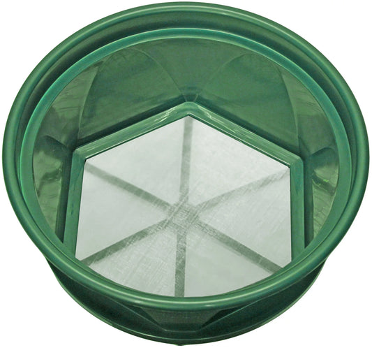 Sluice Fox Sluice Fox 13 1/4 inch gold classifier prospecting pan - stainless steel mesh sifting pan fits atop 5 gallon bucket; mealworm strainer and shark tooth sifter (1/50 inch mesh, 2500 holes per