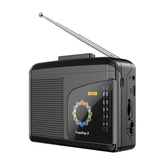ezcap Radio set,USB Built-in Indicator AM  Radio  Radio Built-in Cassette Tape-to-MP3 Converter Radio Set Converter into Computer Cassette Tape Player Portable Cassette Tape into Computer AM