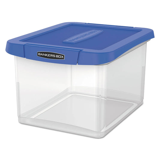 Bankers Box Heavy Duty Plastic File Storage, Locking Lid, 2 Boxes (FEL0086202)