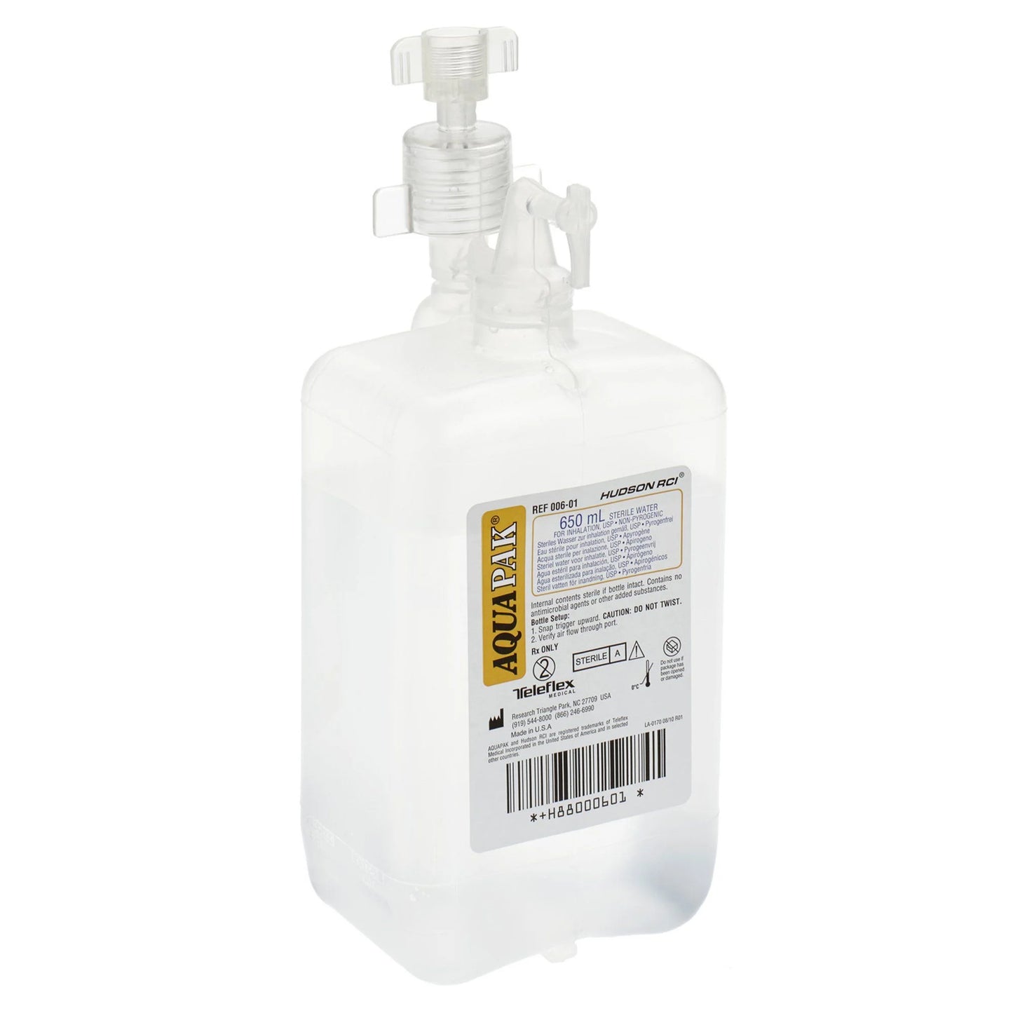 Aquapak Prefilled Bubble Humidifier Kit, 650 mL (CS/10)