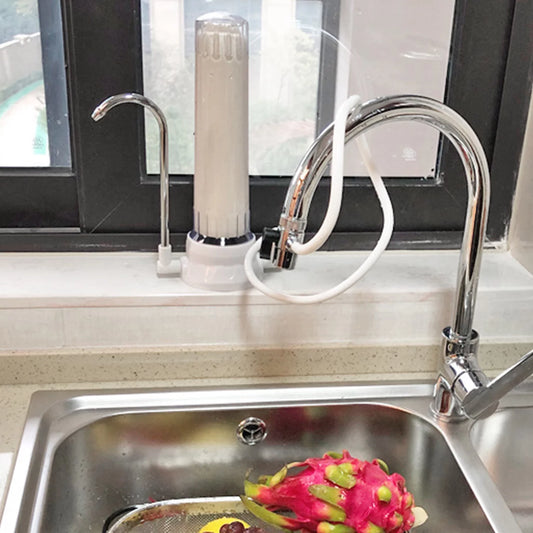 Htovila Countertop Filtration,WaterKitchen Fluoride Easy Installation Water Filter Water ReducesFilter With Ceramic Water Tap Water Filter Faucet Water Ceramic Water Tap Huiop Bat